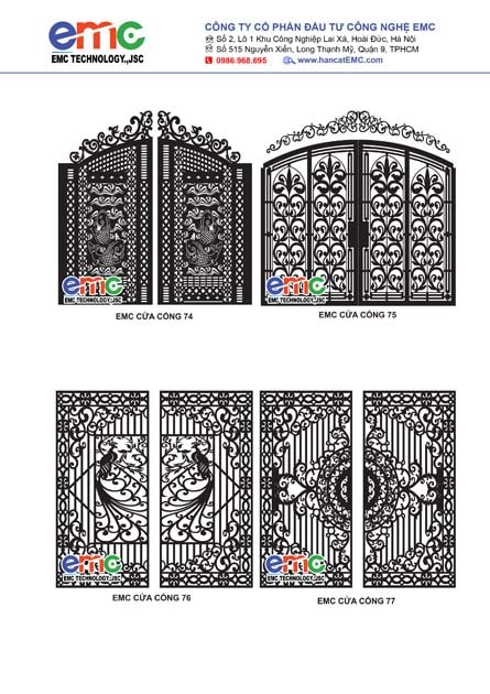 132 mẫu cửa cổng cnc, hoa văn đẹp nhất