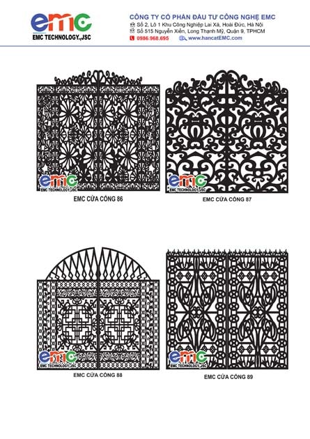 132 mẫu cửa cổng cnc, hoa văn đẹp nhất