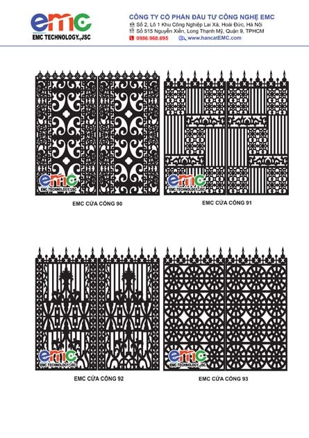 132 mẫu cửa cổng cnc, hoa văn đẹp nhất
