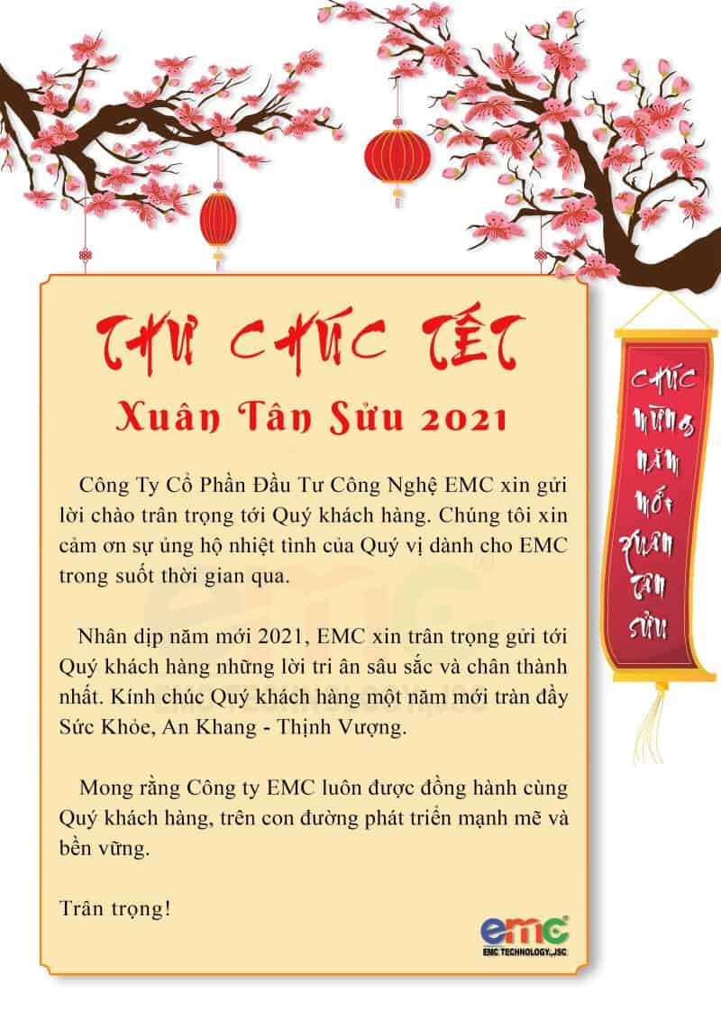 Thư chúc tết khách hàng 2021