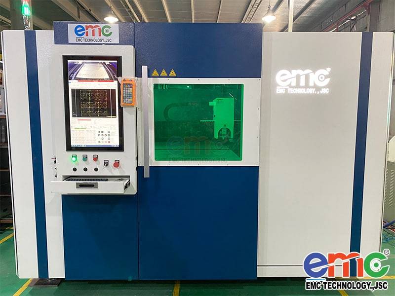 Máy cắt Laser Fiber EMC bàn chuyển đổi