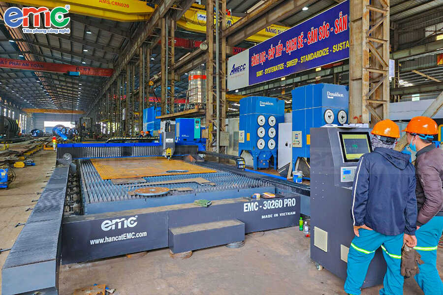 Máy cắt laser kết cấu thép tại công ty AMECC Hải Phòng