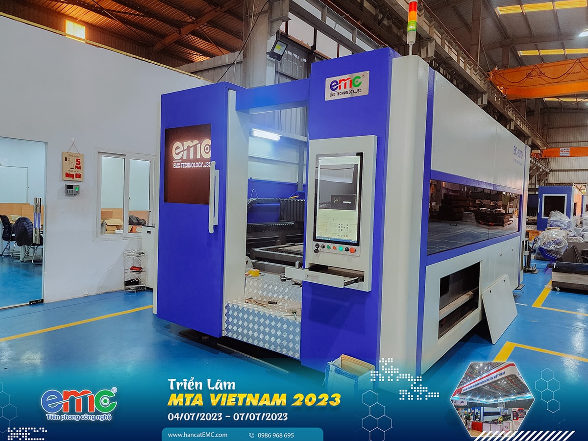 Máy cắt laser EMC được trưng tại triển lãm MTA Việt Nam 2023