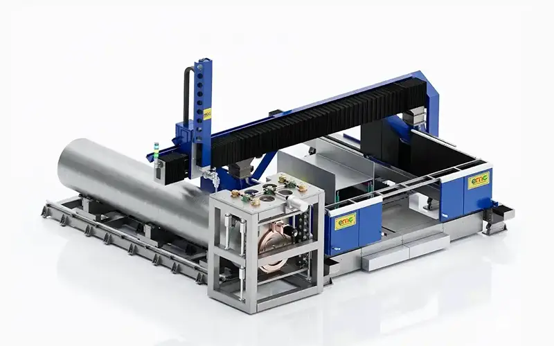 Máy cắt Laser Fiber CNC 5in1 EMC-GHO