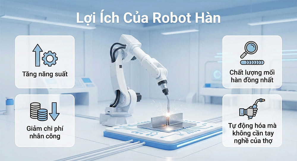 Lợi ích của robot hàn