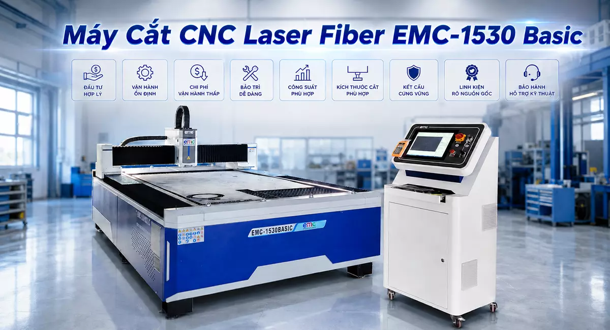 Máy Cắt Laser Bàn Đơn Giá Rẻ EMC - Basic