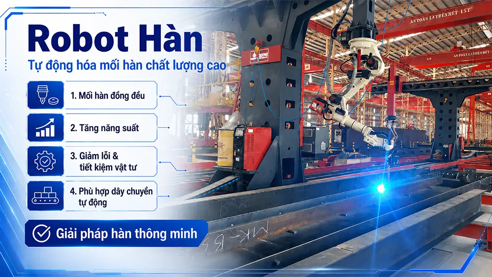 Máy Robot Hàn gia công kim loại cho xưởng cơ khí