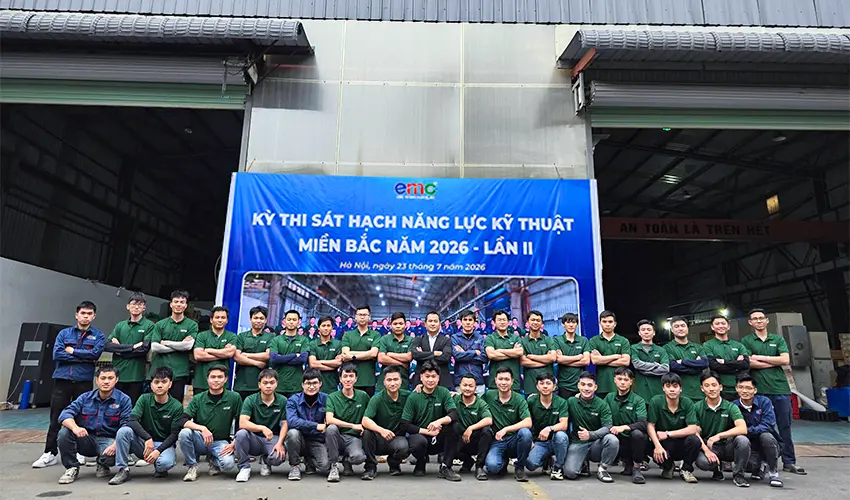 Thi khảo sát năng lực vận hành máy cnc tại EMC