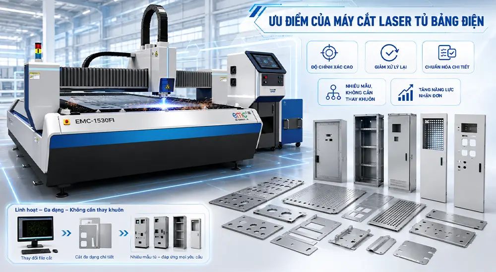 Ưu điểm máy cắt laser bảng tủ điện